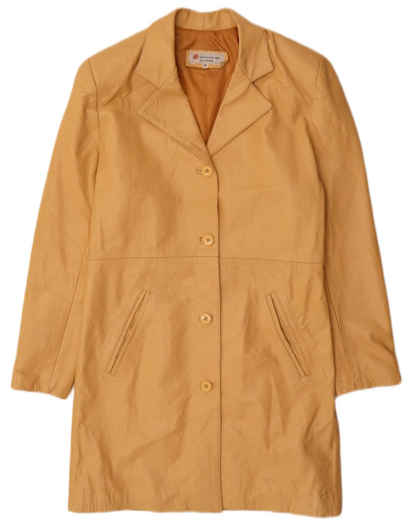 Cappotto in pelle da donna Carmen UK 12 Pelle gialla media
