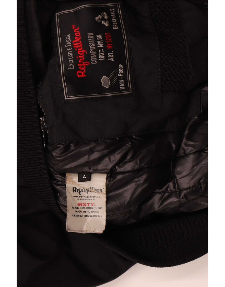 Giacca a vento bomber da uomo Refrigiwear UK 40 grande nera
