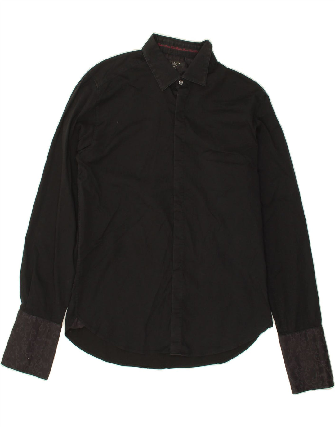TED BAKER Mens Formal Shirt Small Black Vintage Ted Baker and Second-Hand Ted Baker from Messina Hembry 