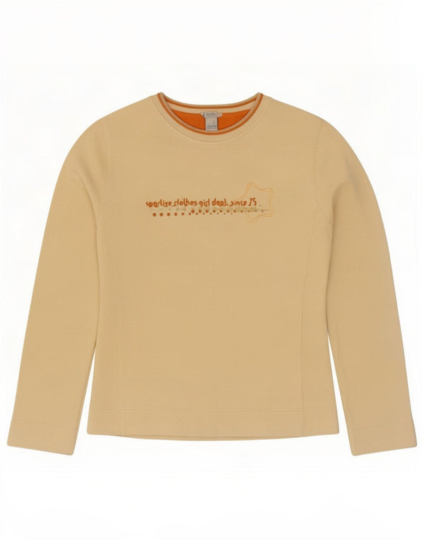 Top Zara Bambina Grafica Manica Lunga 15-16 Anni Cotone Giallo