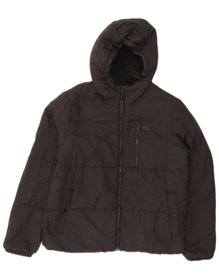 Giacca imbottita con cappuccio da uomo Billabong UK 38 nylon nero medio