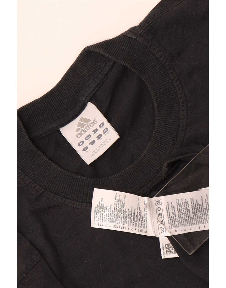 T-shirt Adidas da uomo Top Small in cotone nero