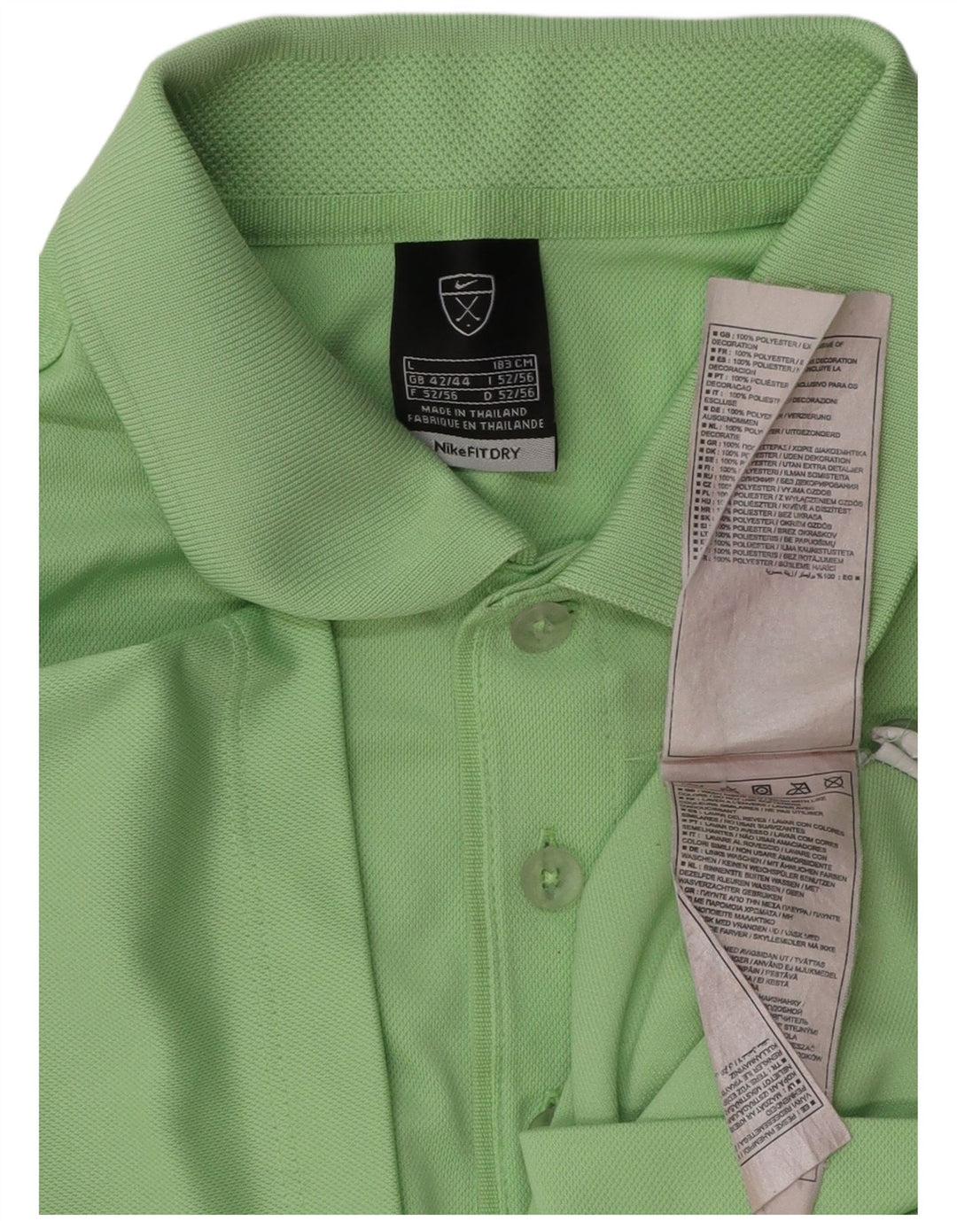 Polo Nike da uomo UK 42/44 grande poliestere verde