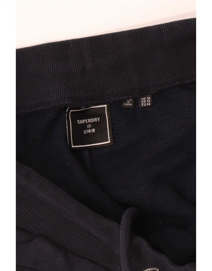 Pantaloni da tuta da donna Superdry Joggers UK 16 Large Blu Navy Poliestere