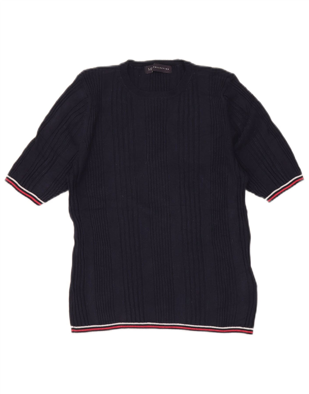 MARKS & SPENCER maglione maglione girocollo da donna UK 14 grande blu navy