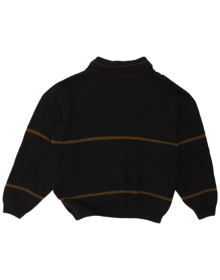 Maglione da uomo con collo a scialle Suspense IT 54 XL in lana a righe nere