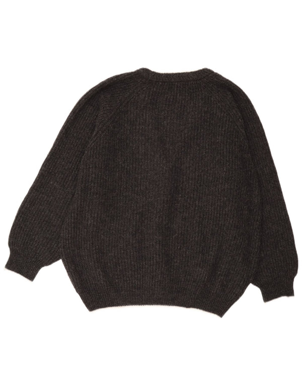 Maglione cardigan da uomo Levi's XL in lana vergine a righe grigie