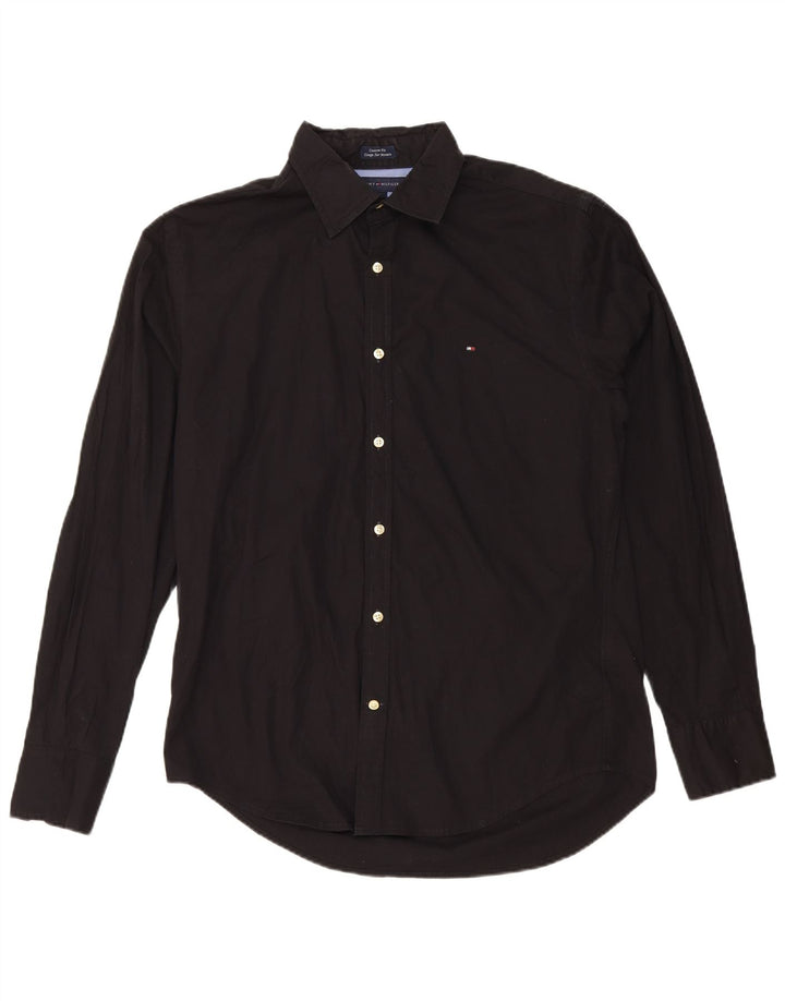 Camicia personalizzata da uomo Tommy Hilfiger in cotone nero medio