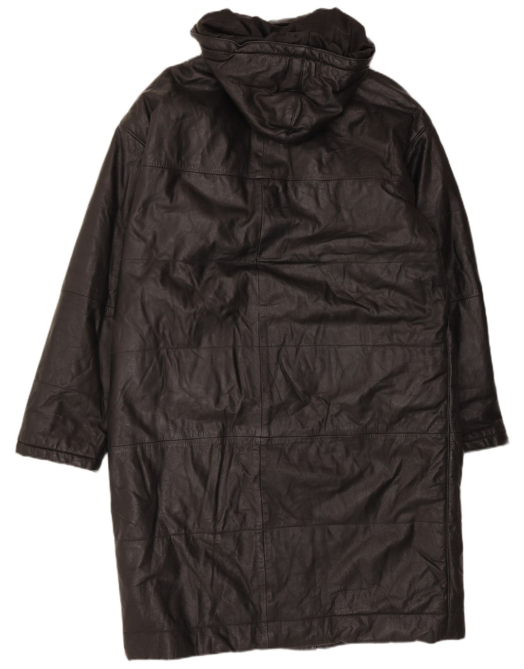 Cappotto in pelle con cappuccio da donna Orfatti IT 48 XL Nero