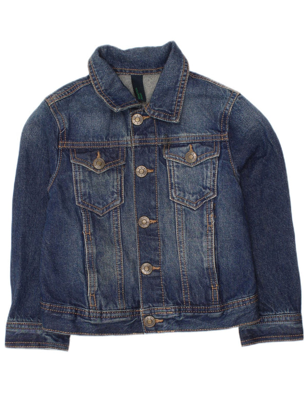 Giacca Jeans Benetton Bambino 3-4 Anni 2XS Blu Cotone