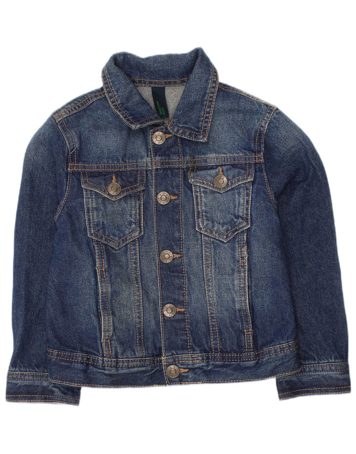 Giacca Jeans Benetton Bambino 3-4 Anni 2XS Blu Cotone