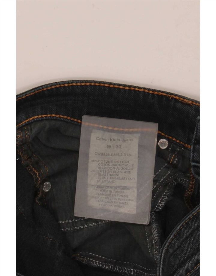 Jeans dritti da donna Calvin Klein W30 L26 cotone blu navy