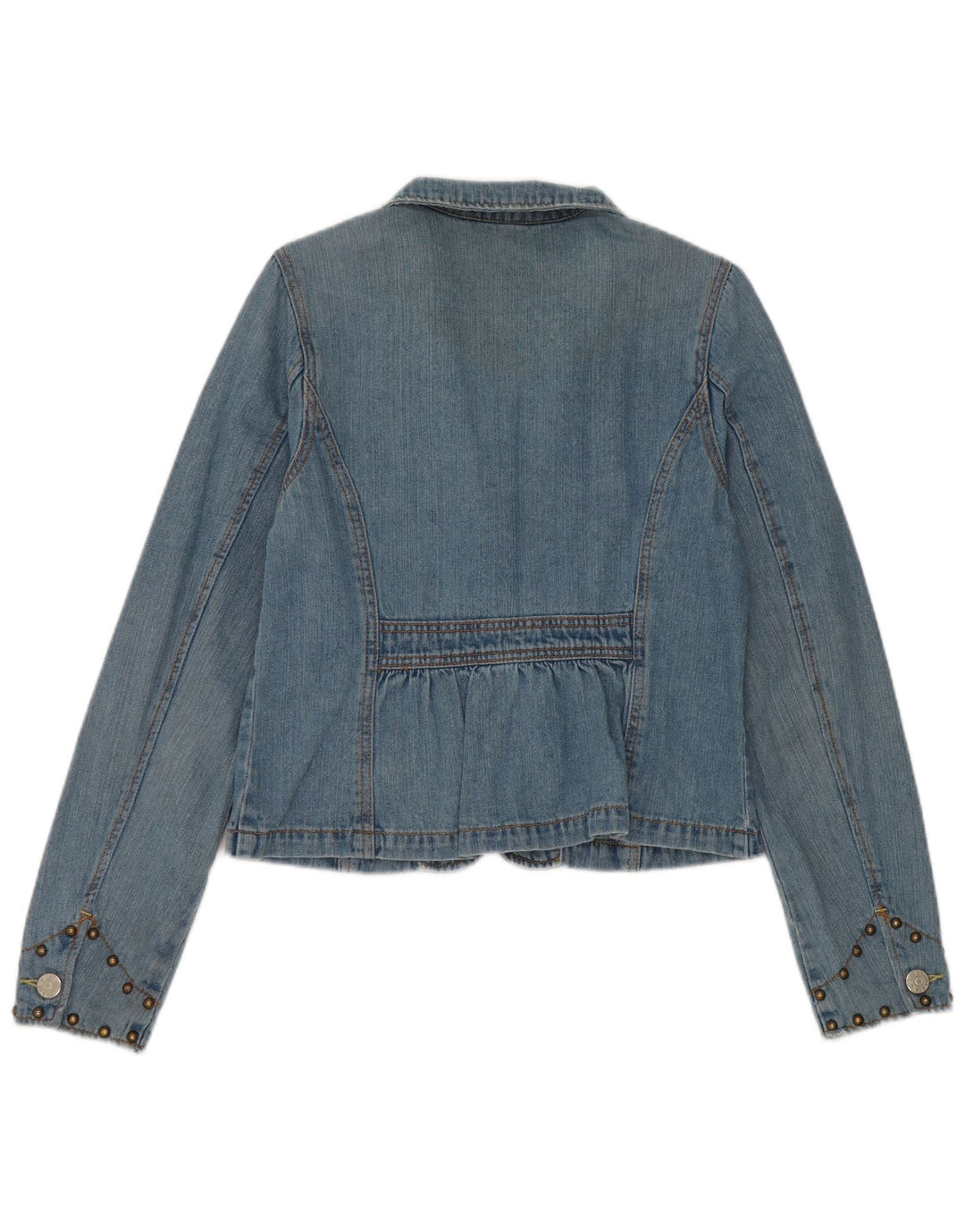 Giacca blazer in denim a 3 bottoni da donna Levi's UK 16 grande cotone blu