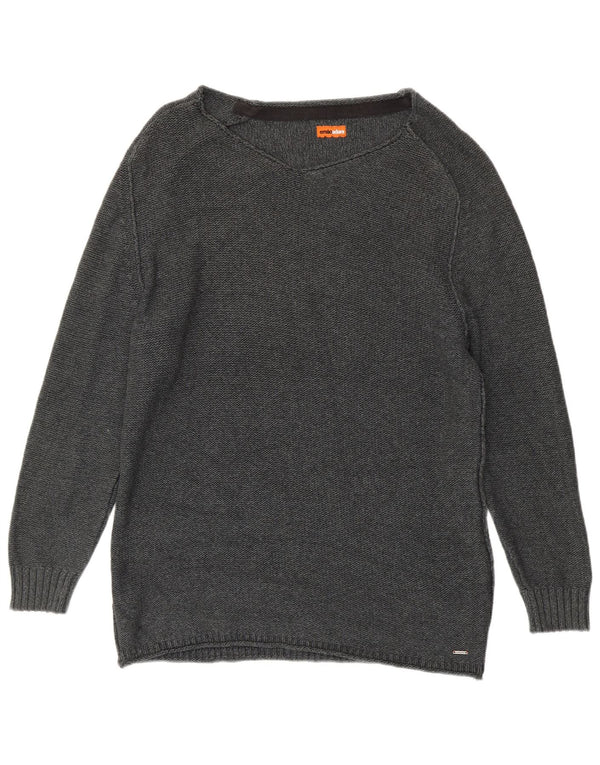 Maglione maglione con scollo a barca da donna Emilio Adani UK 20 2XL cotone grigio