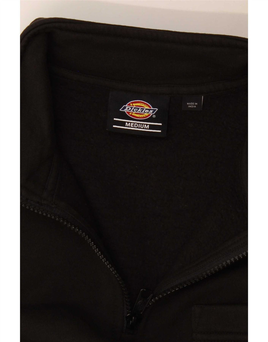 Dickies Felpa con collo con zip da donna Maglione UK 14 Medio Nero
