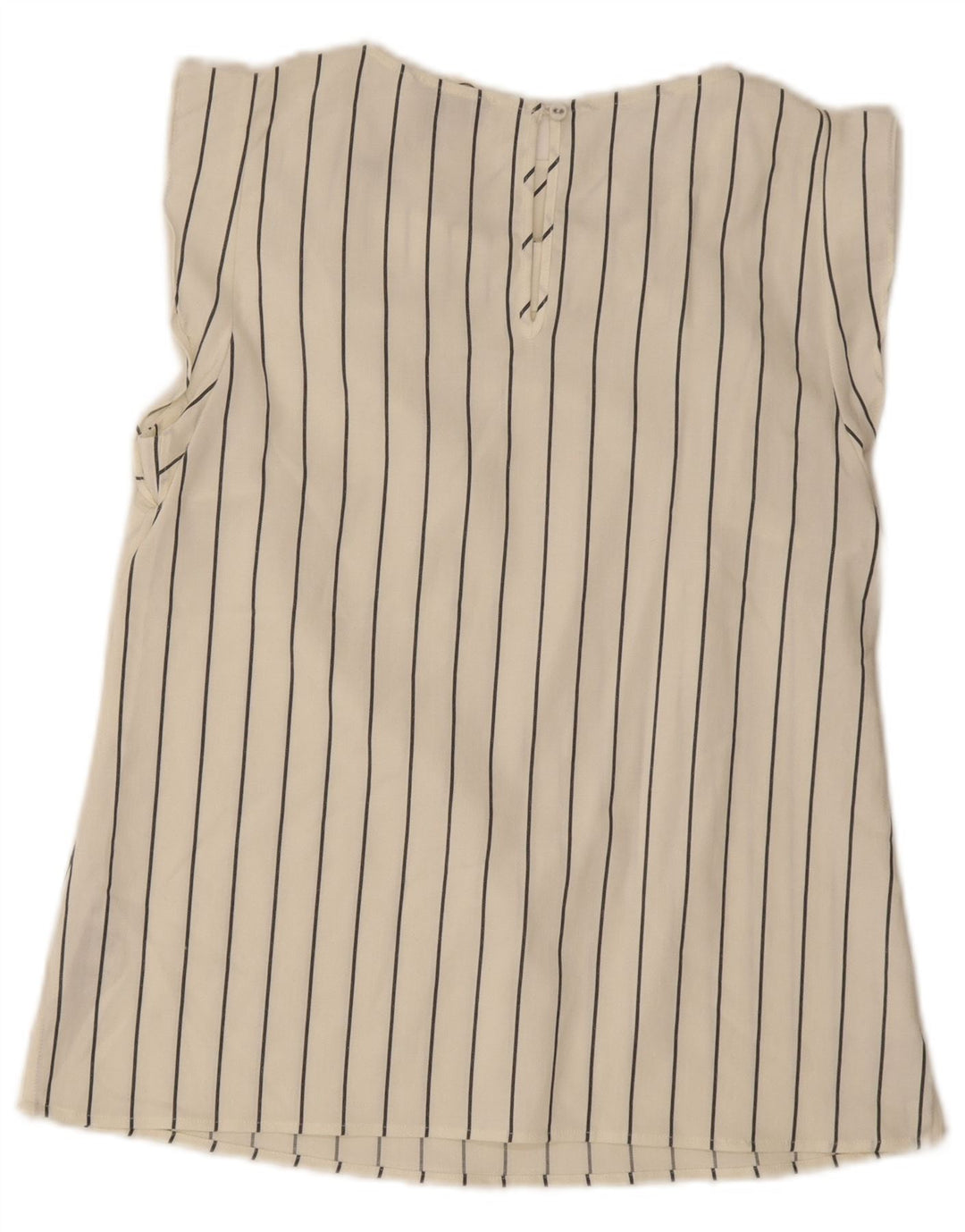 Top camicetta senza maniche da donna Oasis UK 12 Viscosa bianco sporco medio