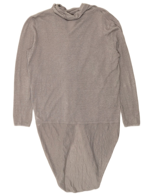 Maglione cardigan lungo oversize da donna Phase Eight UK 10 piccolo grigio