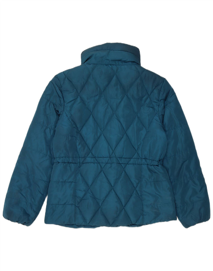 Giacca imbottita trapuntata da donna Marks & Spencer UK 12 poliestere blu medio