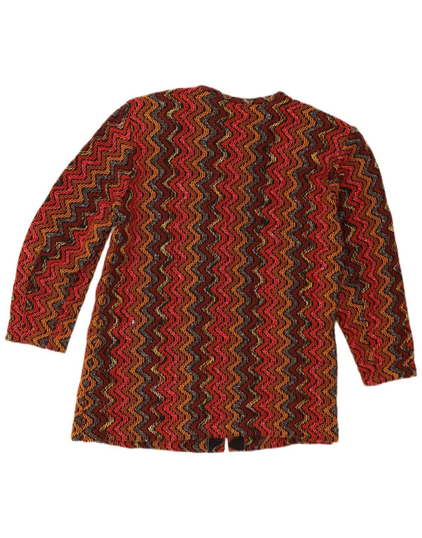 Giacca blazer vintage da donna a 5 bottoni UK 16 grande a righe rosse
