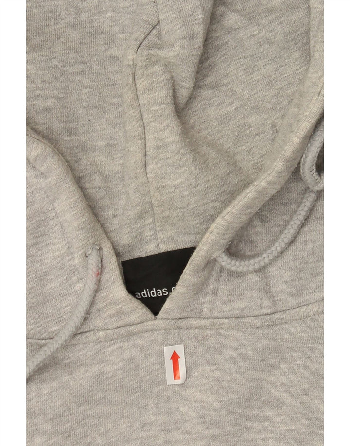 ADIDAS Mens Hoodie Jumper Large Grey Cotton Vintage Adidas and Second-Hand Adidas from Messina Hembry 