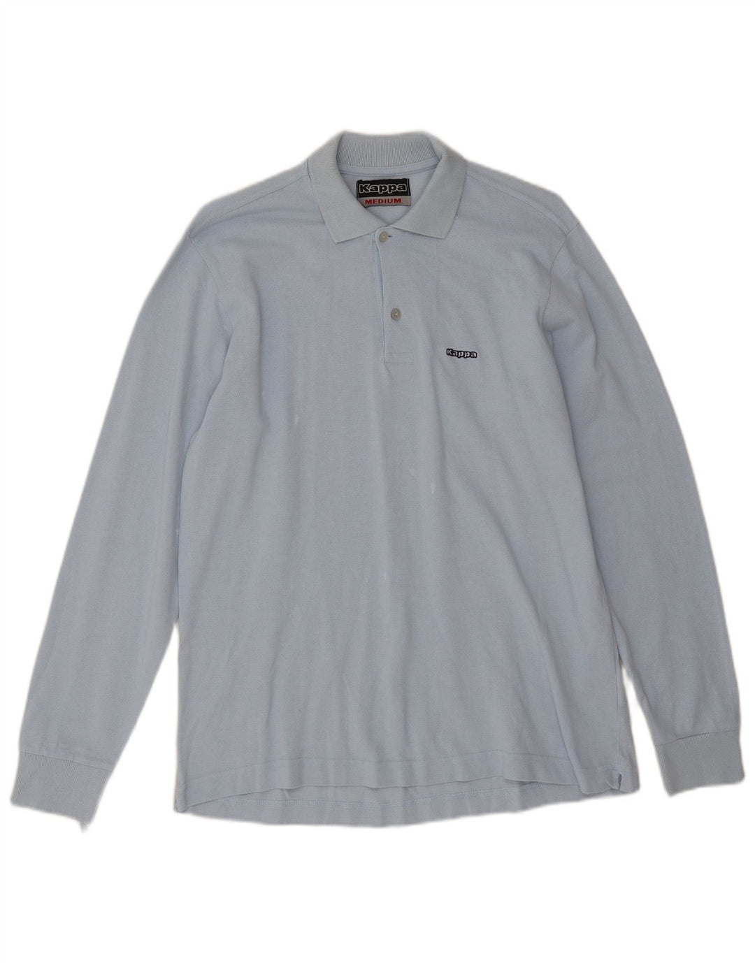 Polo Kappa Uomo Manica Lunga Cotone Blu Medio
