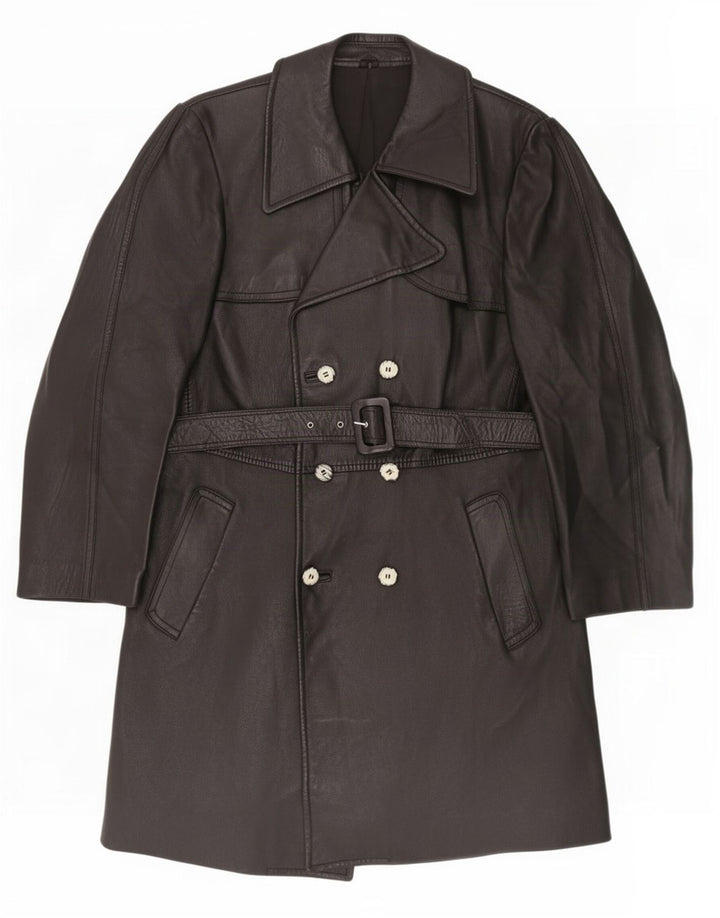 Cappotto in pelle da uomo Fibok UK 38 medio nero