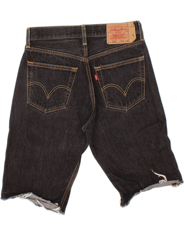 LEVI'S Pantaloncini di jeans 501 da uomo W32 cotone nero medio
