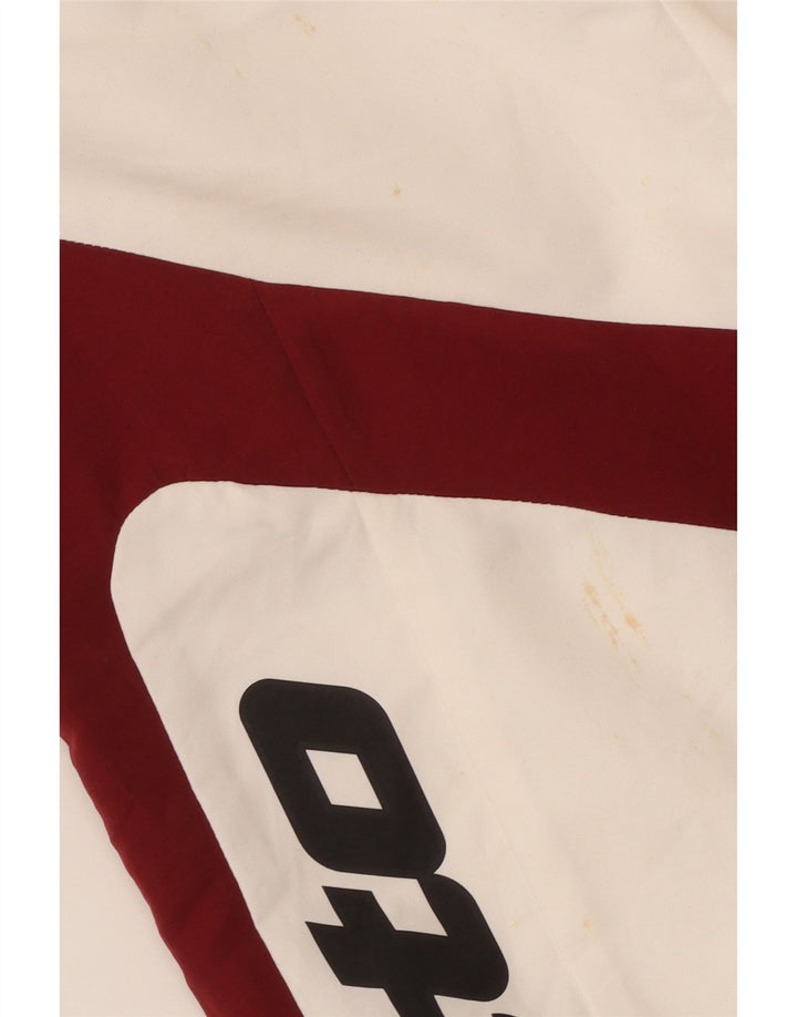 Pantaloncini sportivi grafici da uomo Lotto medi W32 L20 poliestere color block bianco