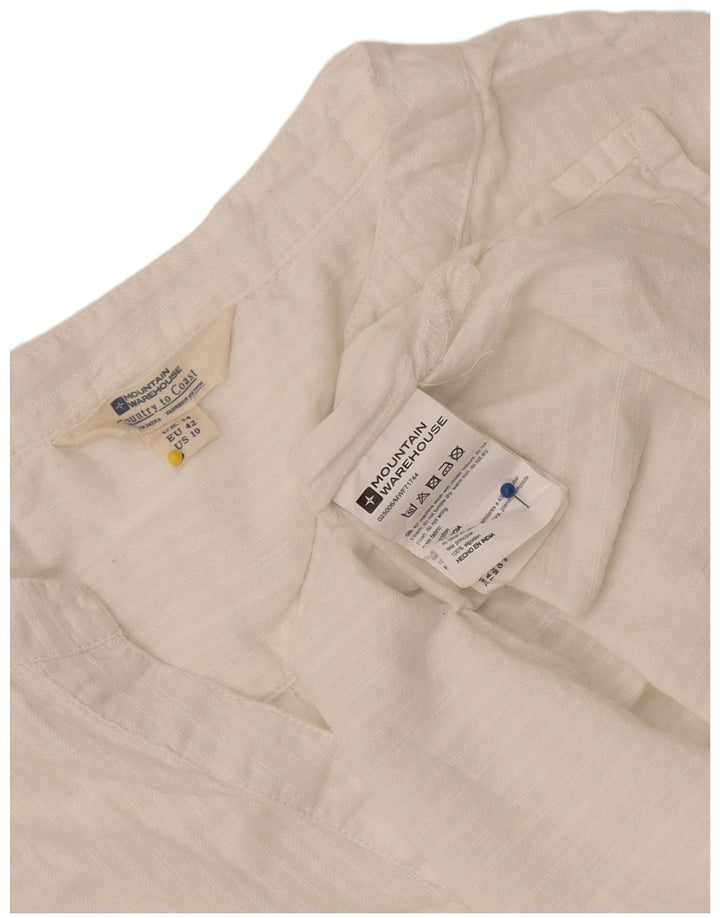 Top tunica da donna con maniche a 3/4 Mountain Warehouse UK 14 grande cotone bianco