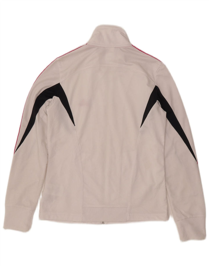 Giacca da tuta da donna ADIDAS UK 12 Medium White Colourblock