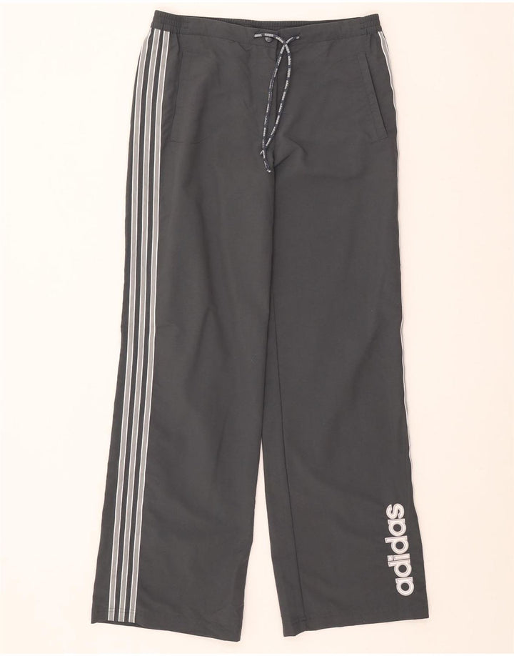 Pantaloni da tuta con grafica Adidas da donna UK 12 Nylon grigio medio