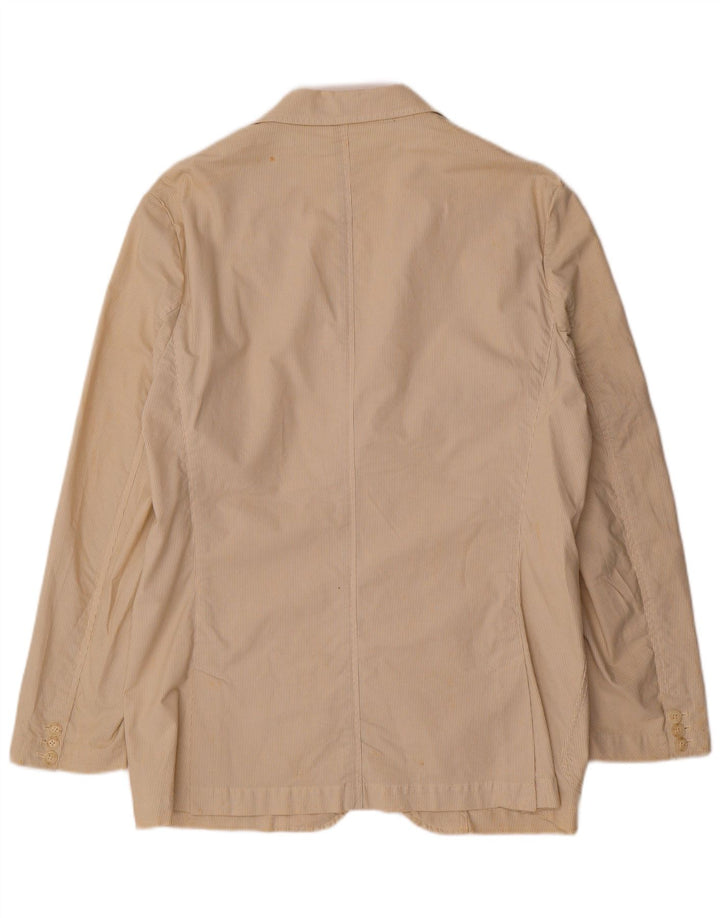 Giacca blazer da uomo a 2 bottoni Trussardi Jeans UK 38 Gessato beige medio