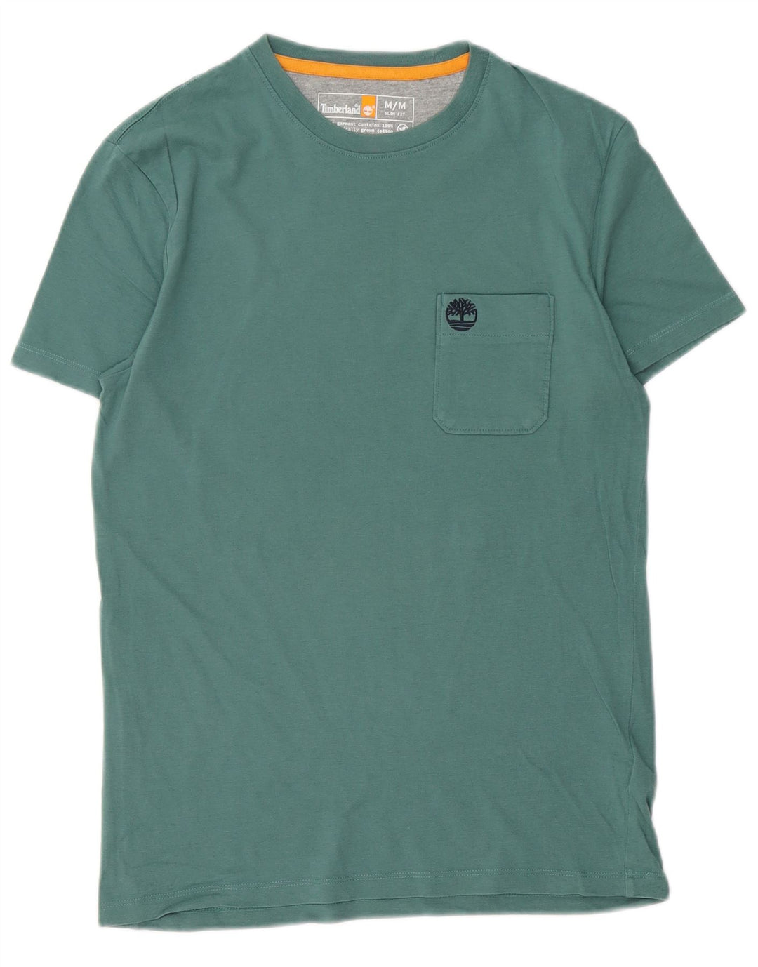 T-shirt da uomo slim fit Timberland Top in cotone verde medio