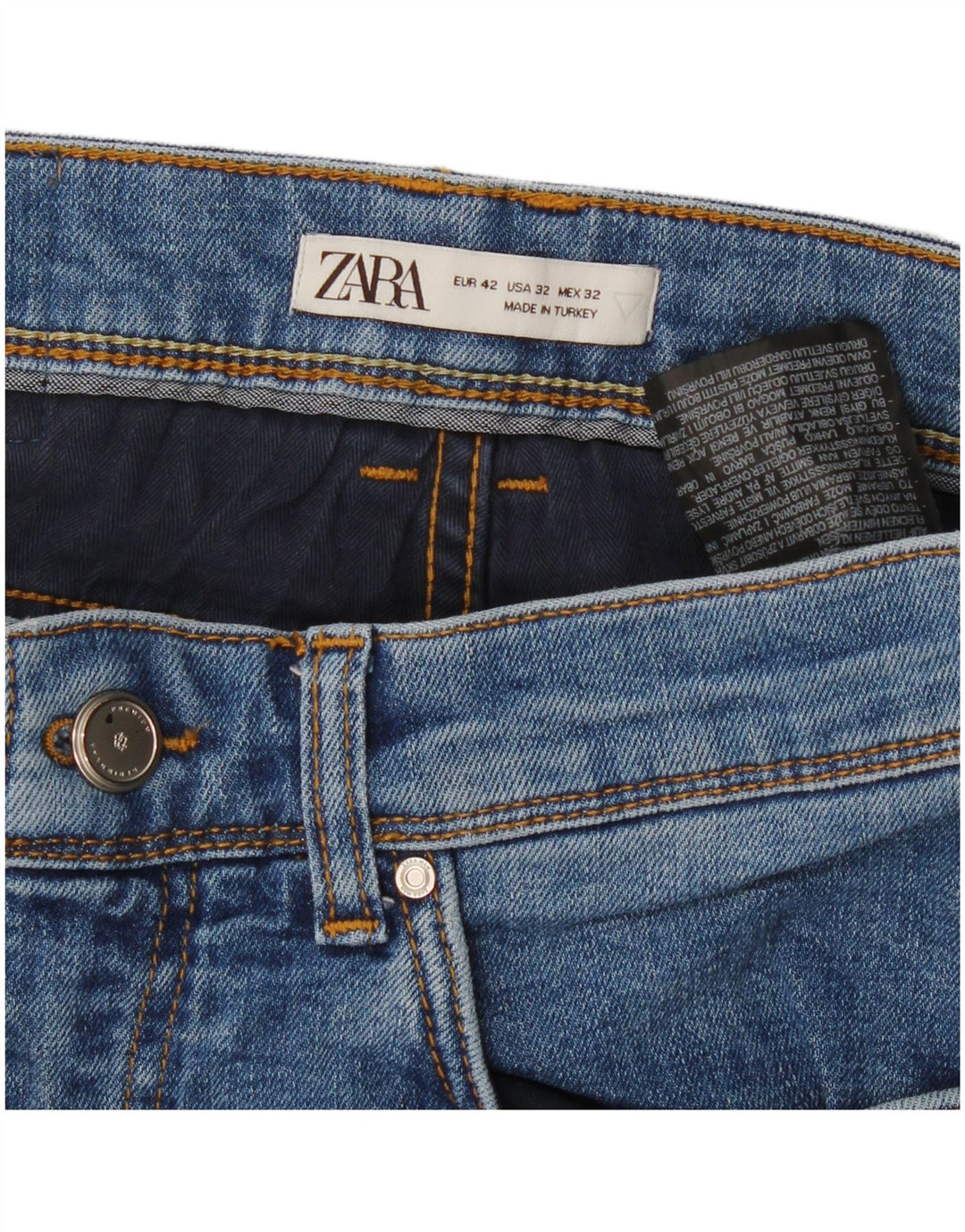 Jeans skinny da uomo Zara EU 42 Large W32 L32 Blu