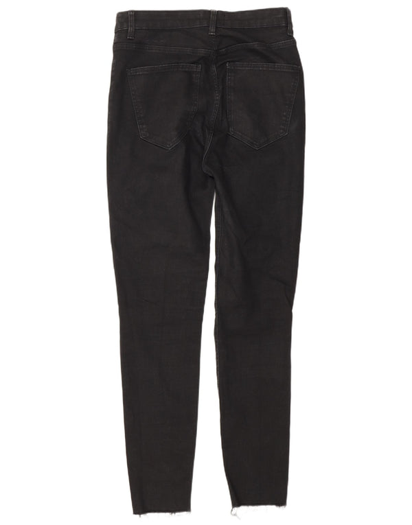 Jeans skinny effetto consumato a vita alta da donna Zara EU 40 medio W30 L28 nero