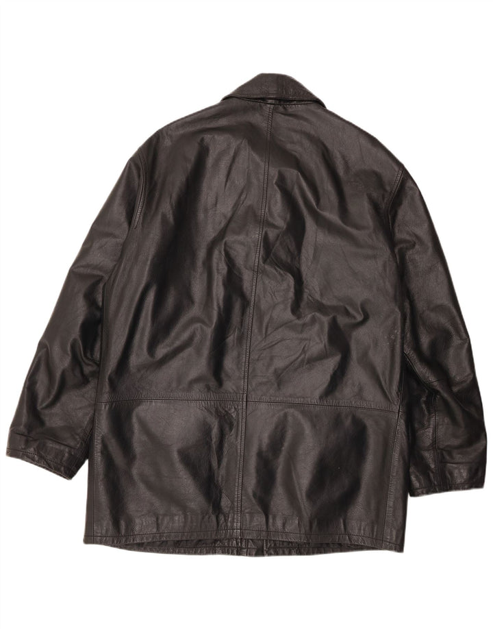 Giacca in pelle da uomo VINTAGE IT 50 Large in pelle nera