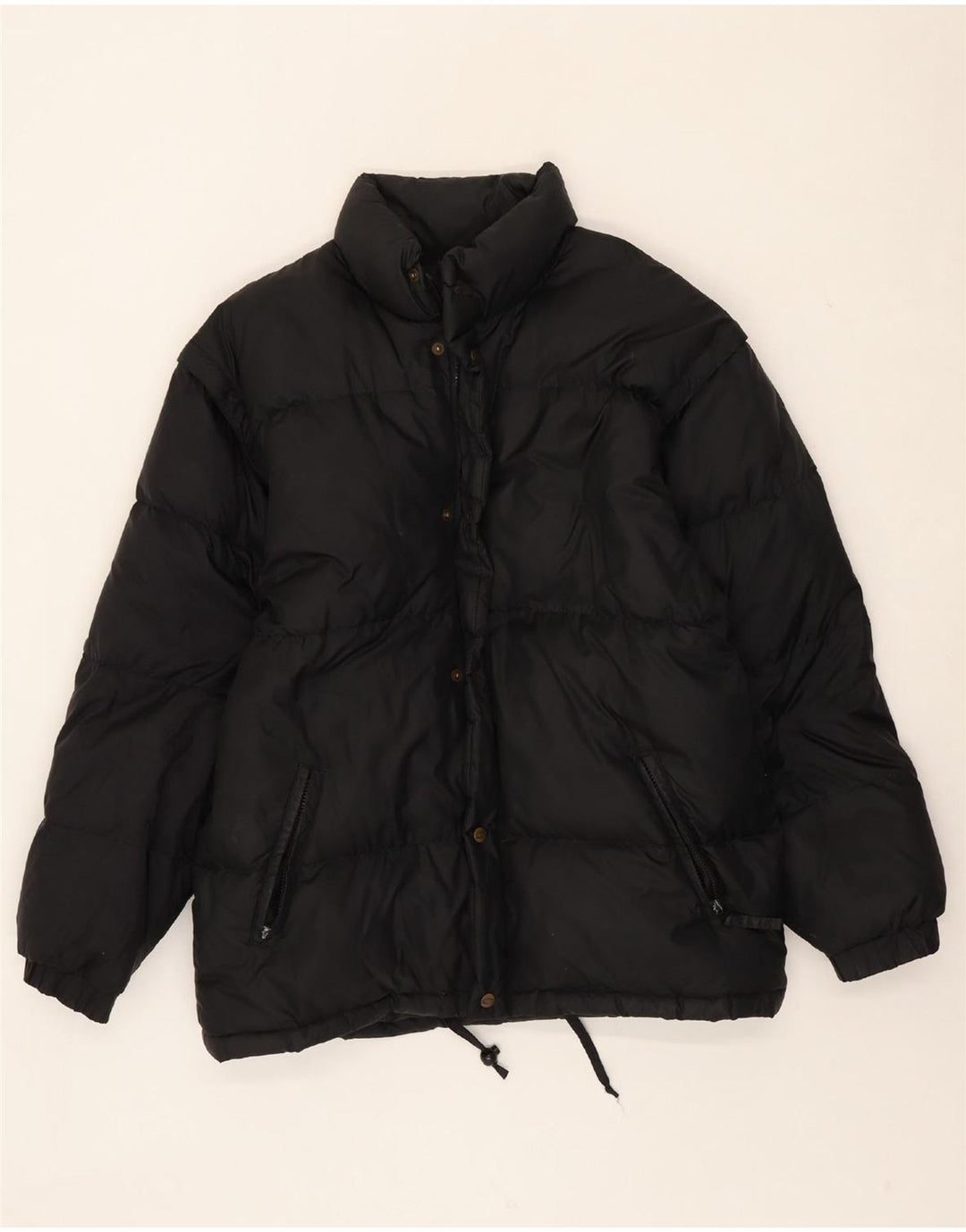 BUSTER Mens Padded Jacket UK 40 Large Black Polyamide Winter Vintage Buster and Second-Hand Buster from Messina Hembry 