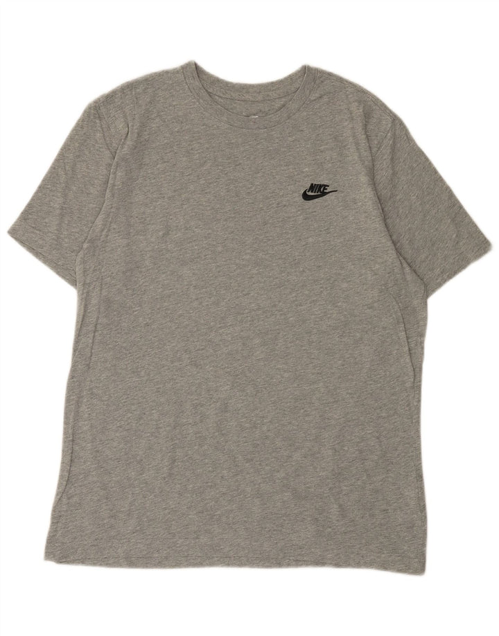 T-shirt da uomo NIKE Top in cotone grigio medio