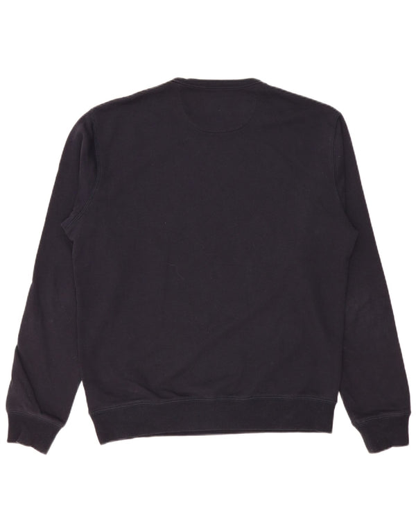 Felpa da uomo Farah Maglione grande in cotone blu navy