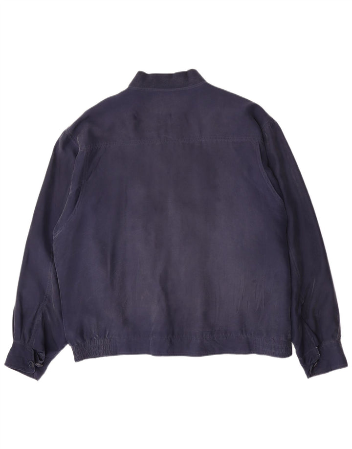 Giubbotto bomber da uomo Leader UK 42 XL seta blu navy
