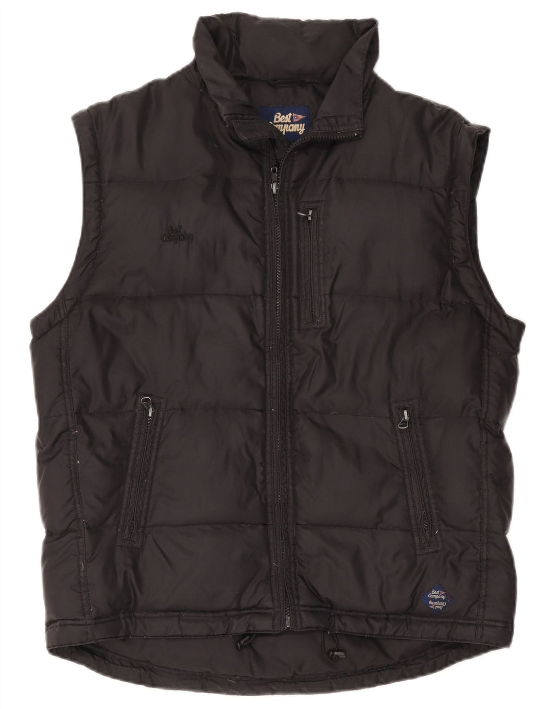 BEST COMPANY Gilet imbottito oversize da donna UK 14 grande nero