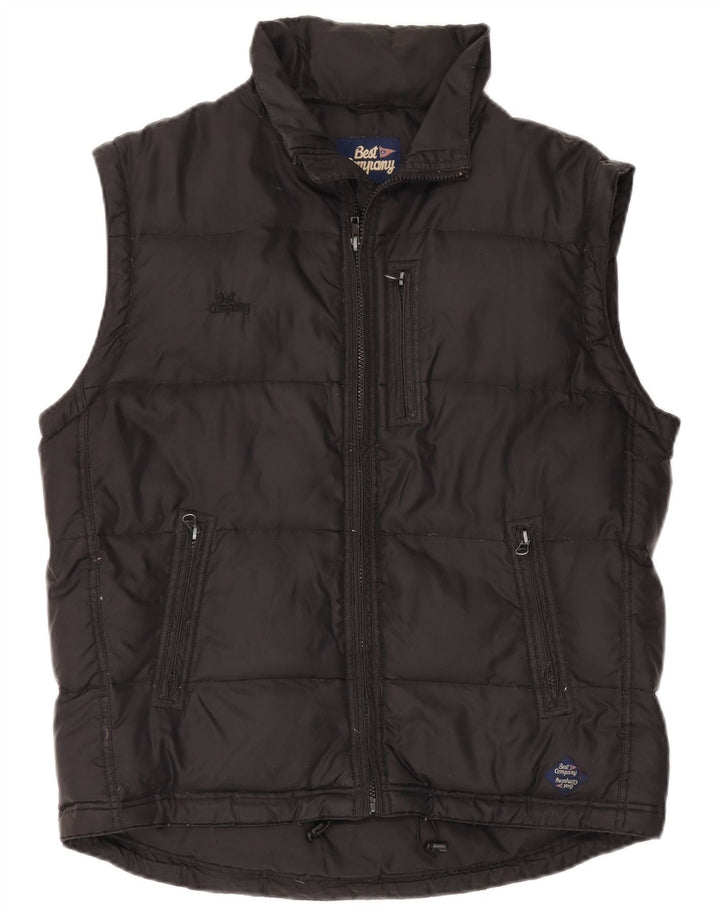 BEST COMPANY Gilet imbottito oversize da donna UK 14 grande nero