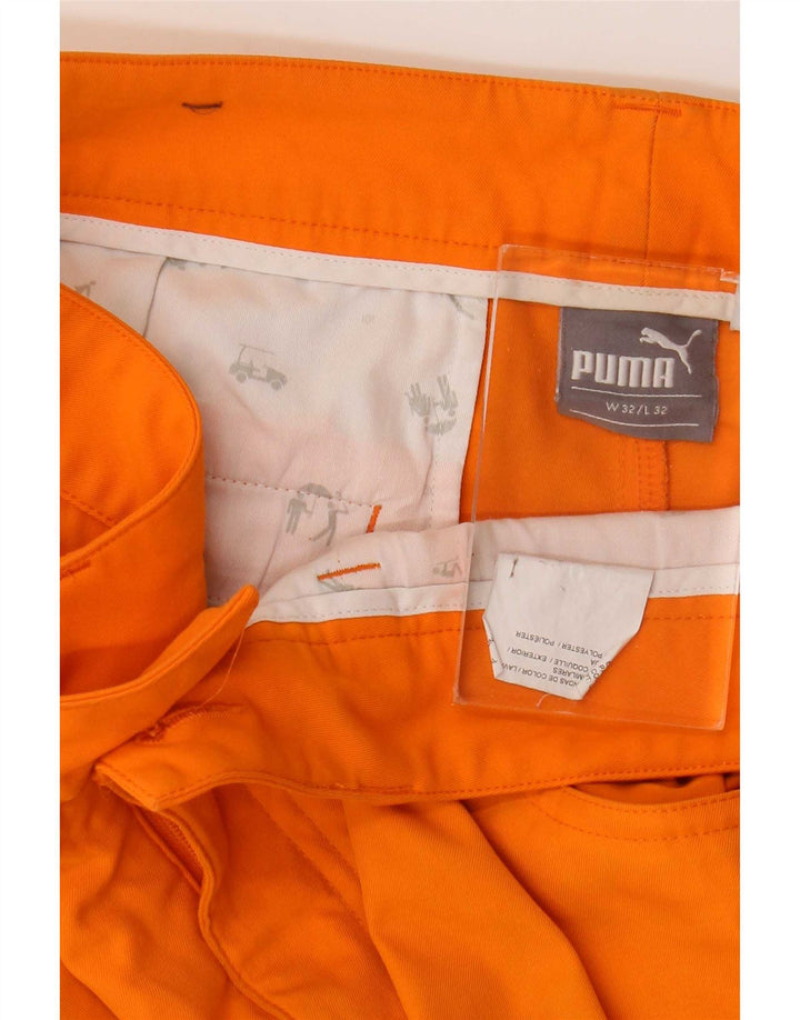 Pantaloni casual dritti da uomo Puma W32 L32 poliestere arancione