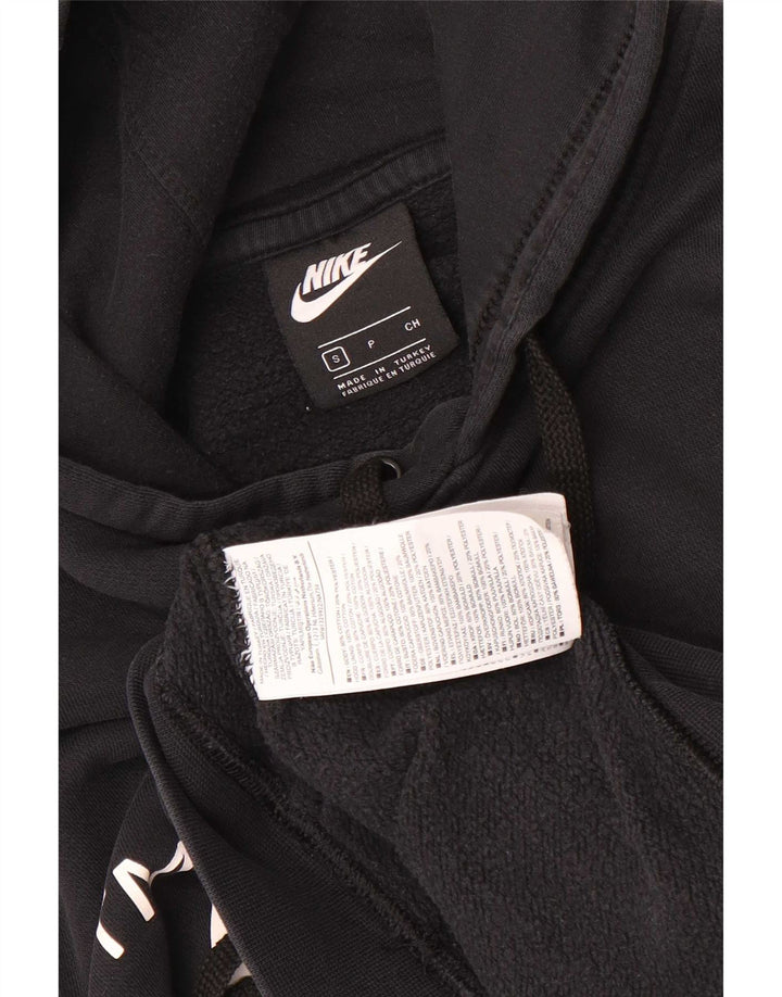 Felpa con cappuccio grafica Nike da uomo piccola in cotone nero