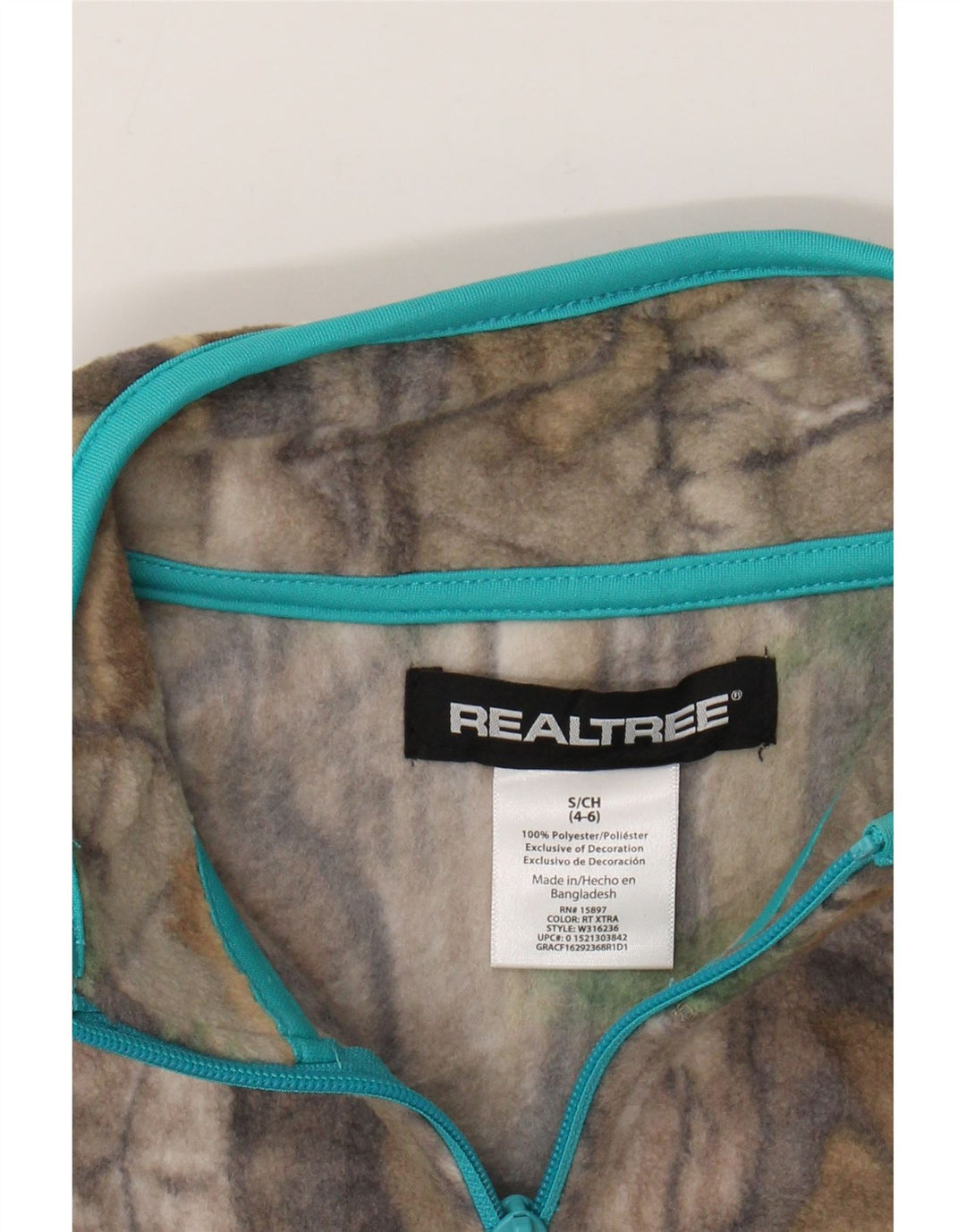Giacca in pile da donna REALTREE US 4/6 Small Brown Colourblock