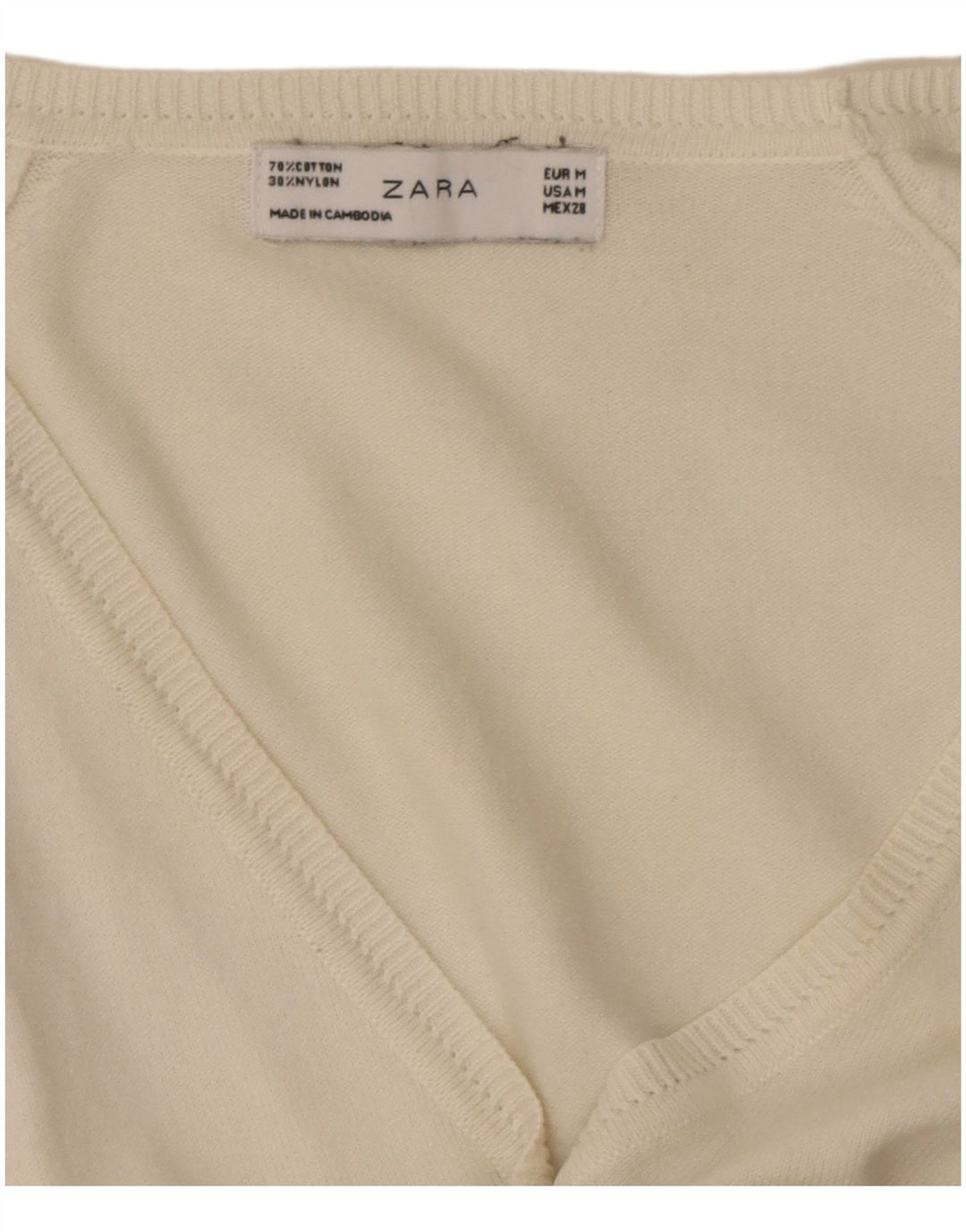 Maglione cardigan vestibilità regolare da donna Zara UK 12 bianco medio