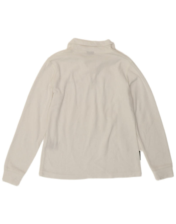 Invicta Womens Zip Neck Fleece Jumper UK 14 Medium White Polyester