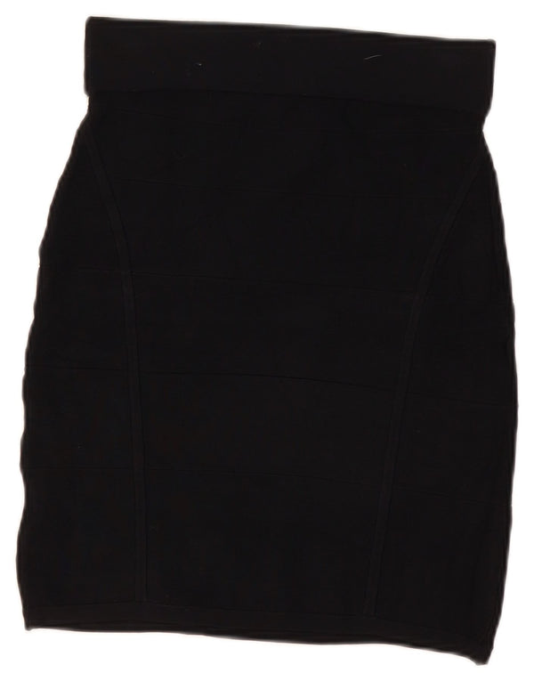 Gonna a tubino da donna Oasis UK 12 media W28 viscosa nera