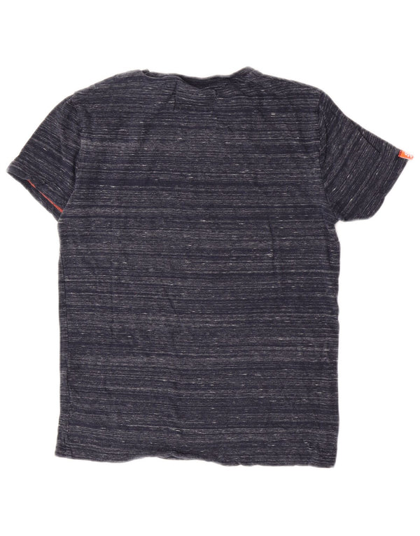 T-shirt da uomo Superdry Top XS in cotone chiazzato blu