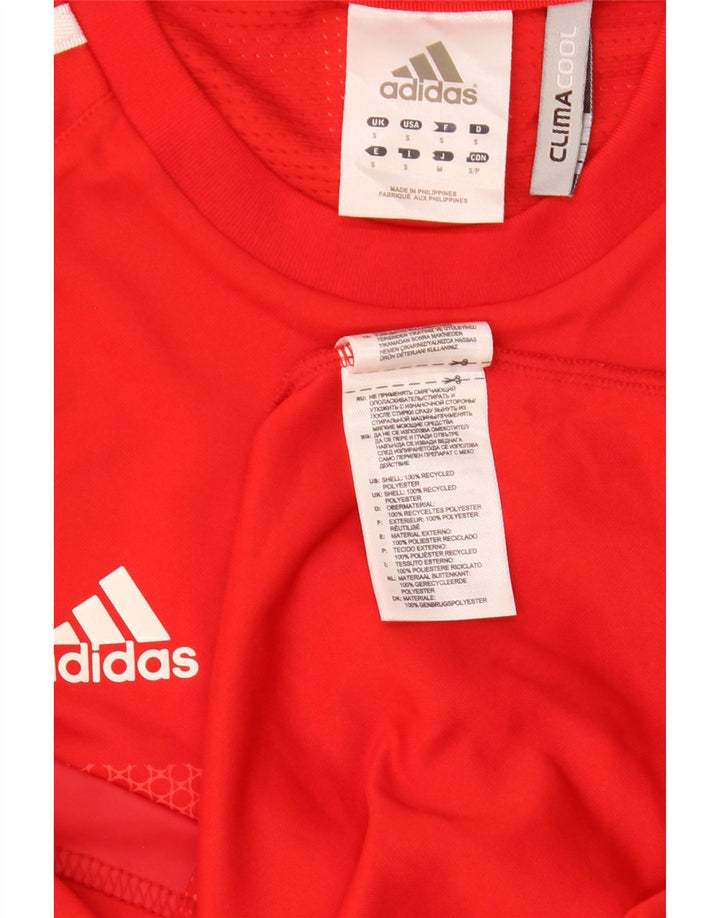 T-shirt grafica ADIDAS da uomo Team GB Top piccola in poliestere rosso
